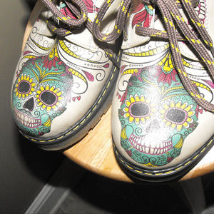 Dia de Los Muertos Combat Boots